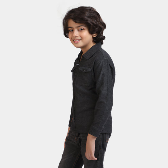 Boys Corduroy Casual Shirt Born to Skate-GREY