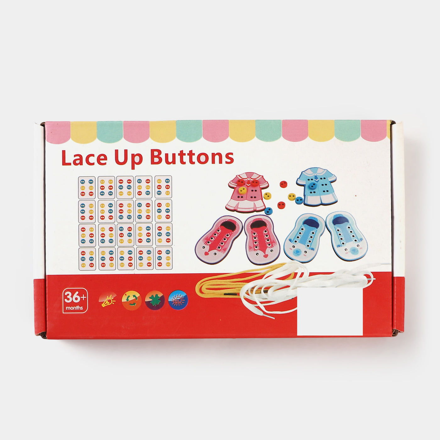 Lace Up Buttons Wooden Toy For Kids