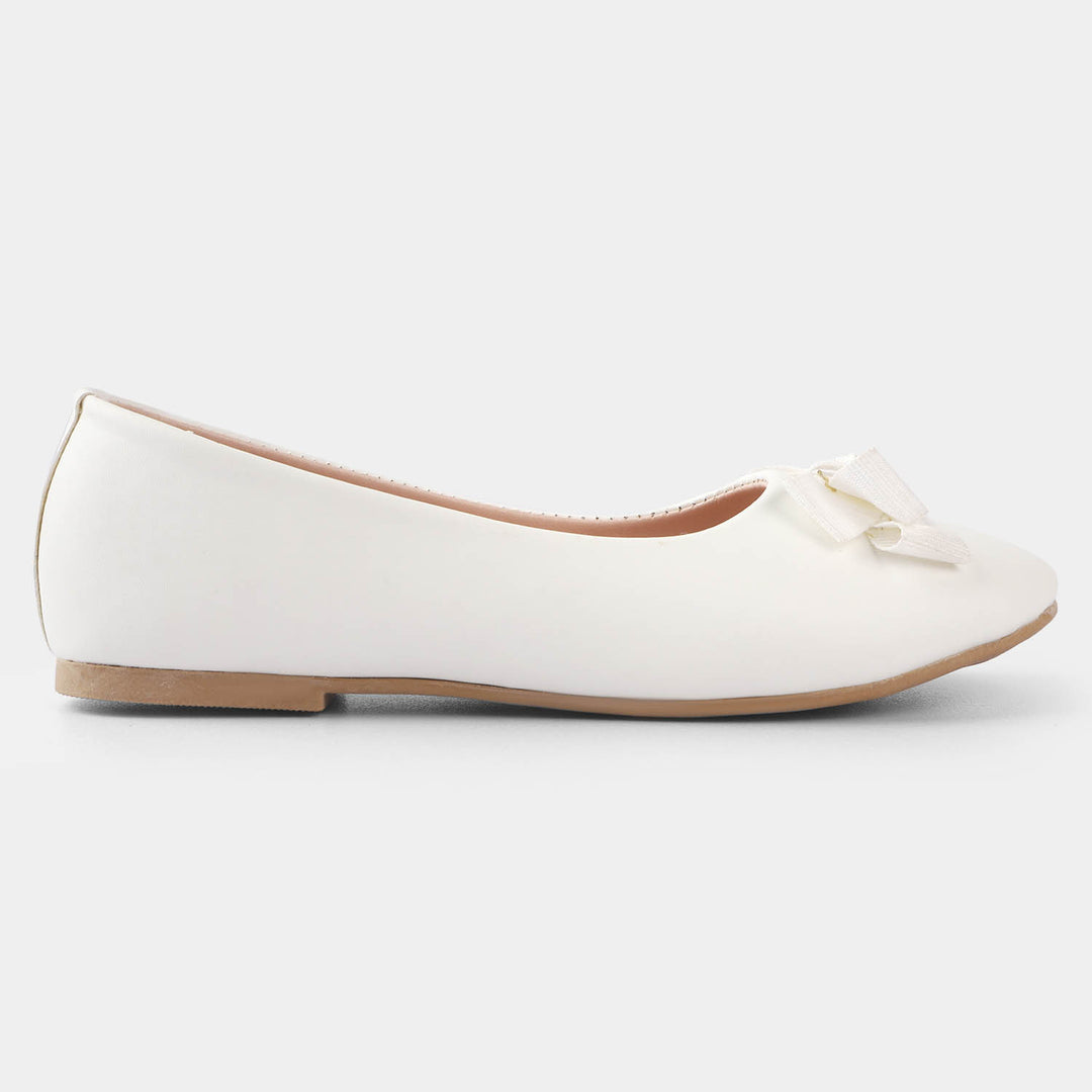 Girls Pumps 1252-White