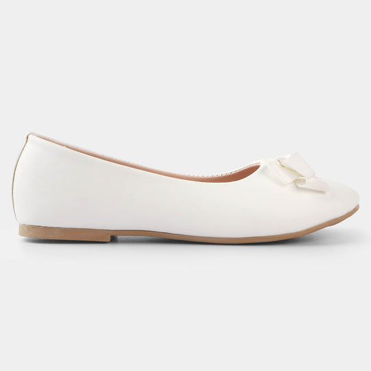 Girls Pumps 1252-White