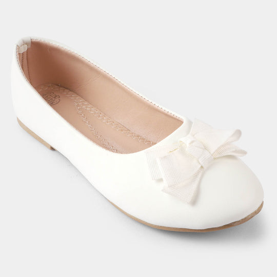 Girls Pumps 1252-White