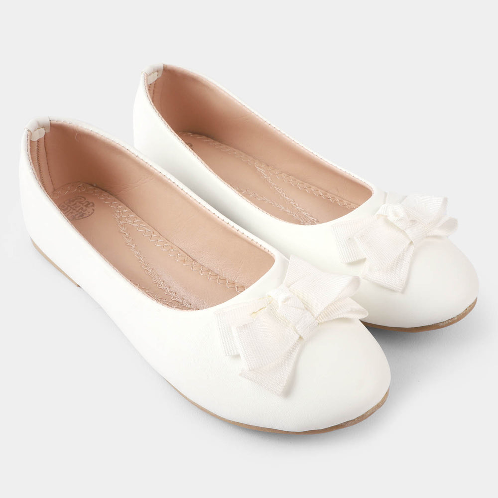 Girls Pumps 1252-White