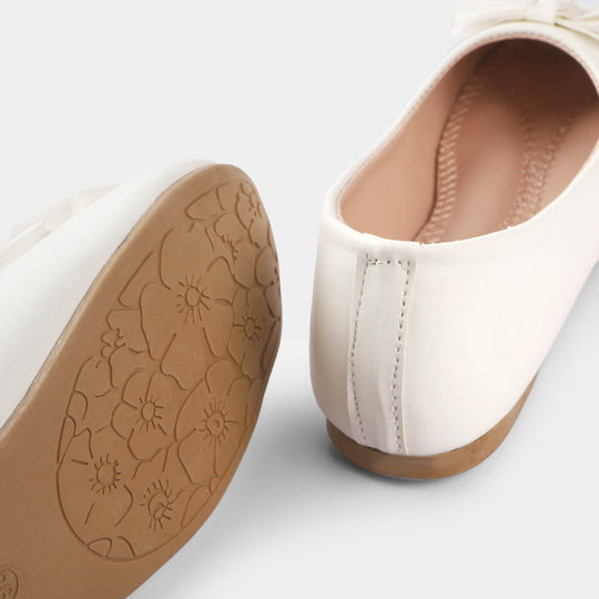 Girls Pumps 1252-White