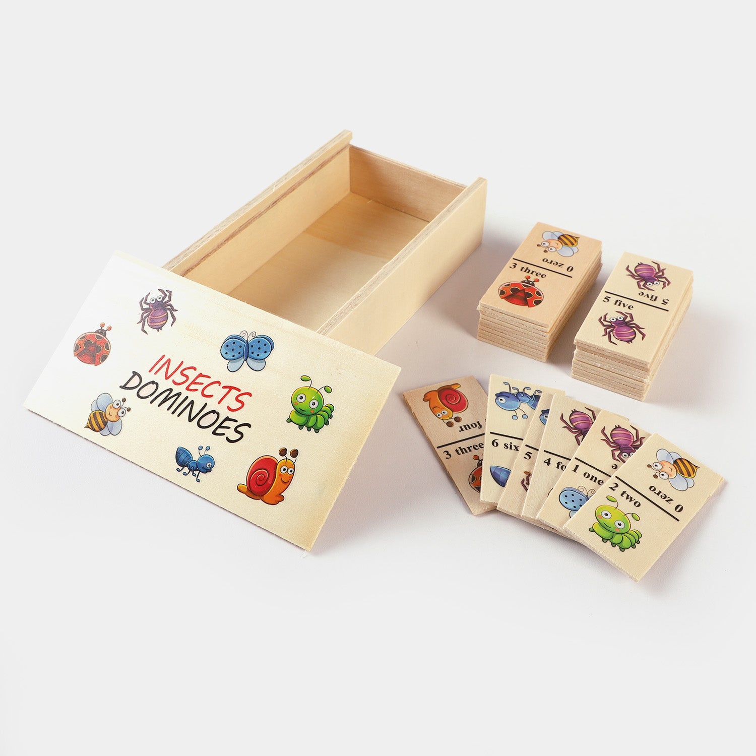 Wooden Toy Insects Dominos For Kids Price in Pakistan | Bachaa Party