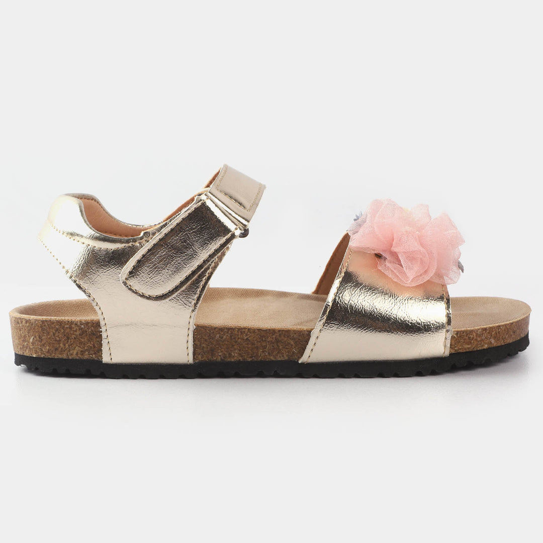 Girls Sandal 123-4-Golden