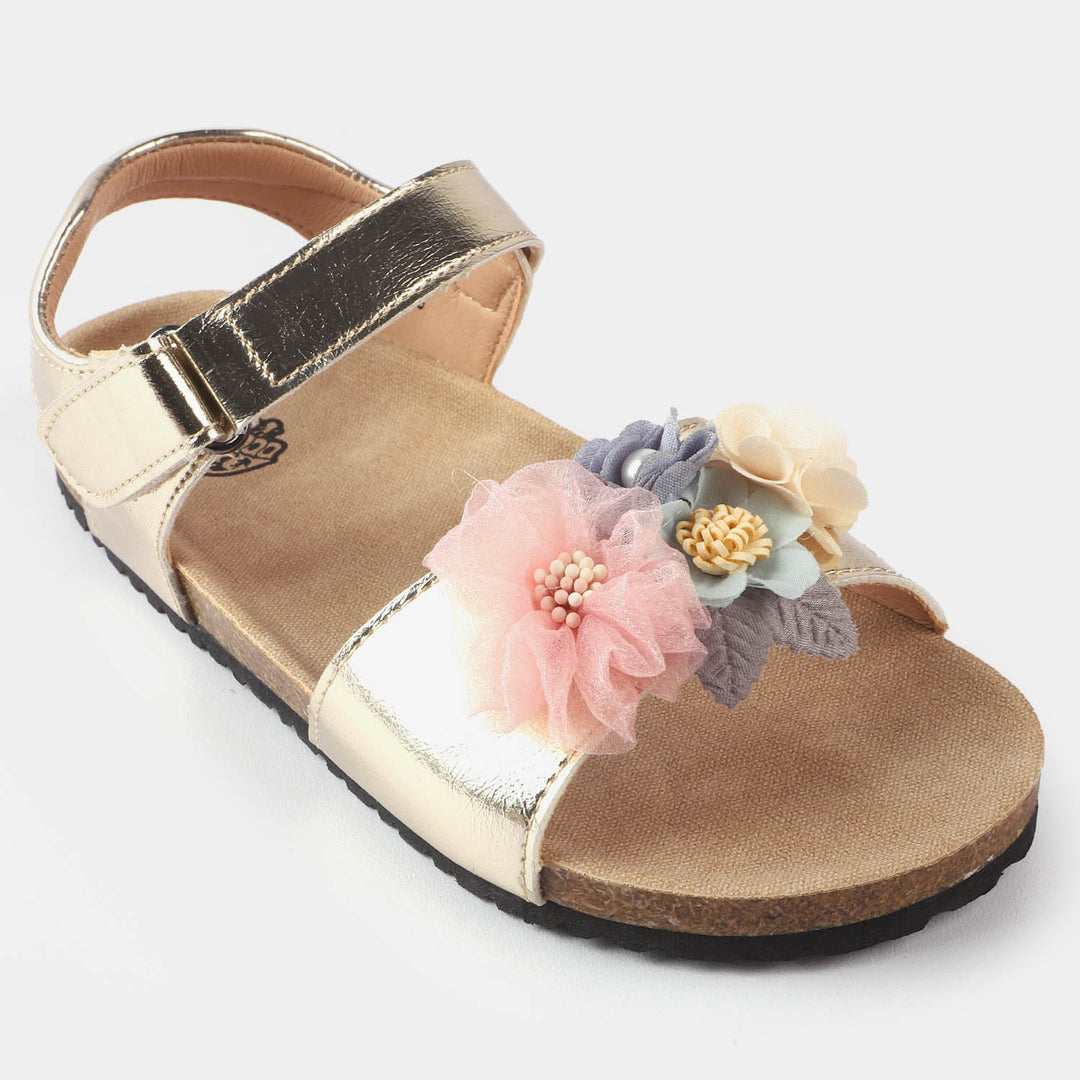 Girls Sandal 123-4-Golden