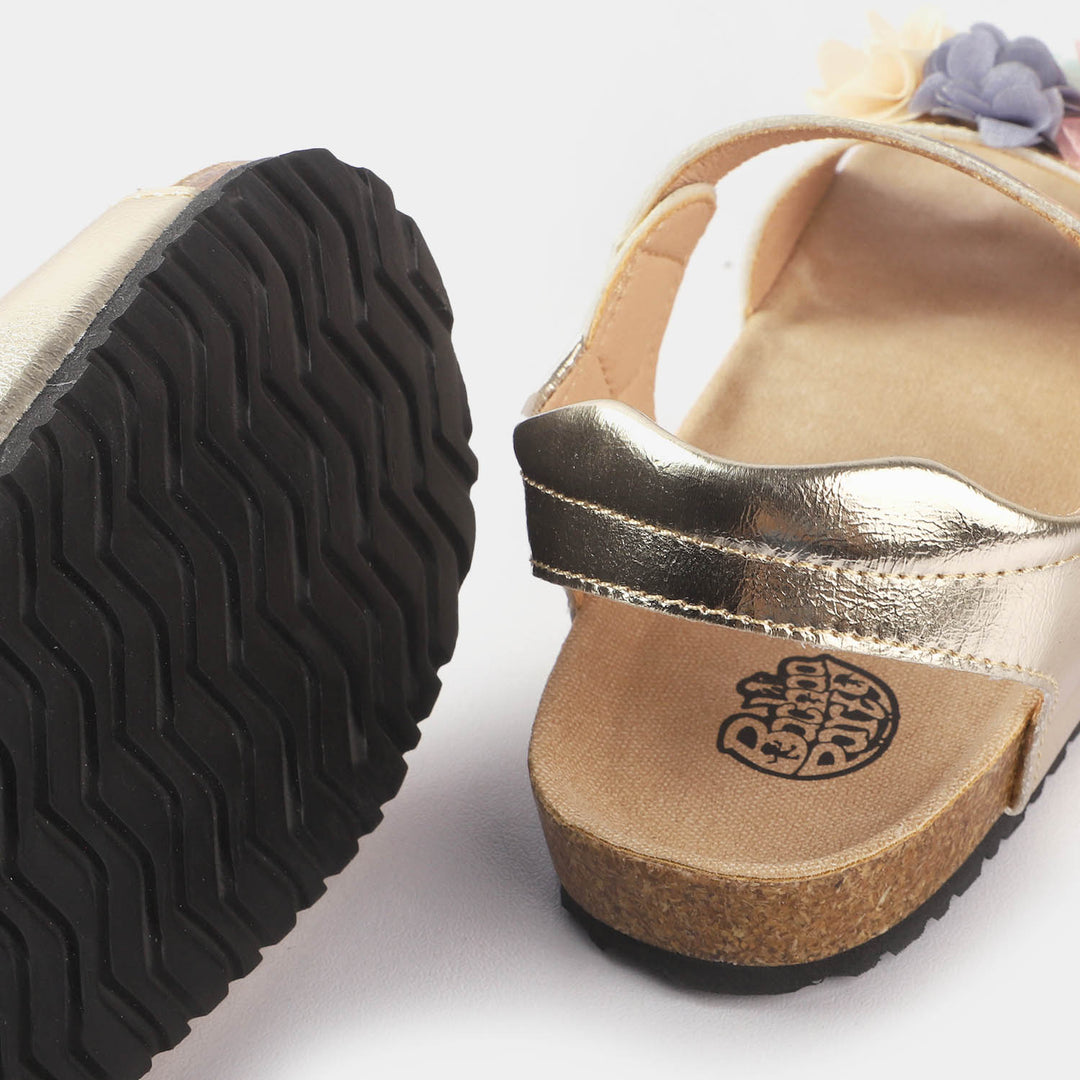 Girls Sandal 123-4-Golden