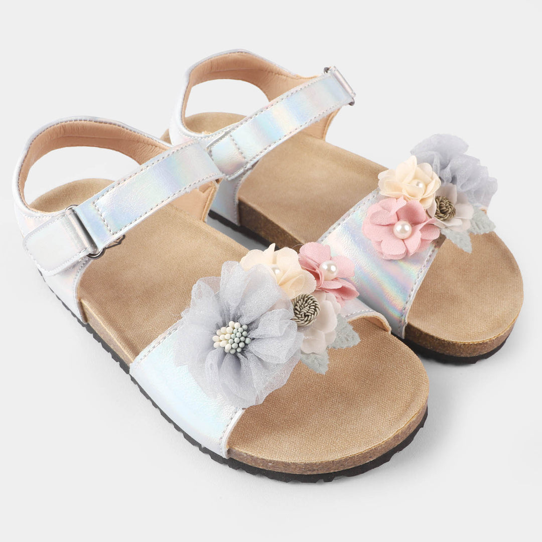 Girls Sandal 123-4-SILVER