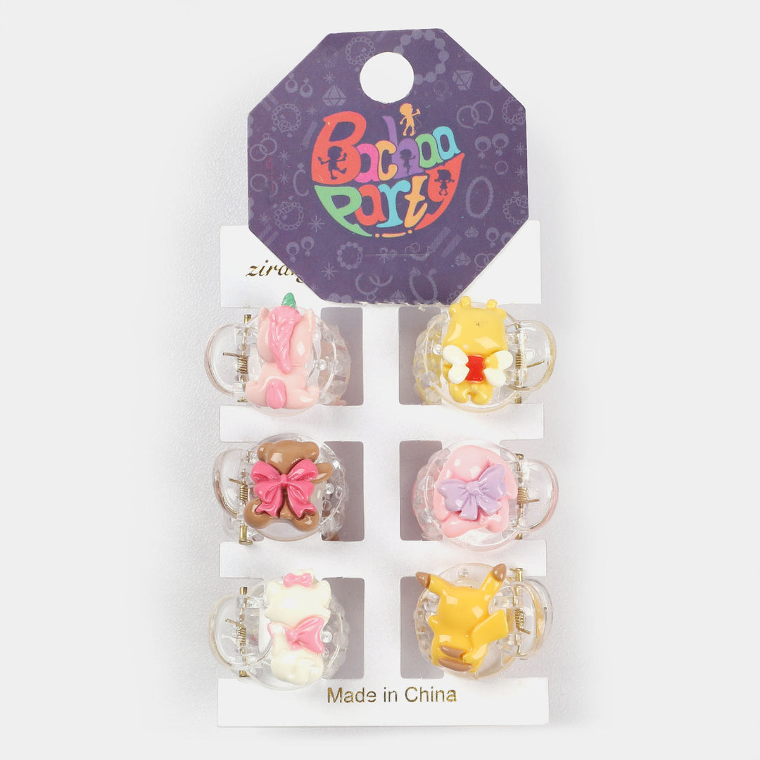 6PC PACK STYLISH HAIR CATCHER/CLAW CLIP FOR GIRLS