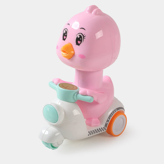 Wind Up Motorcycle Duck Play Toy For Kids