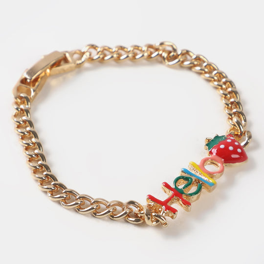 Hello Baby Gold Chain Bracelet