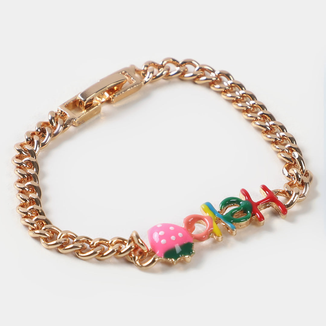 Hello Baby Gold Chain Bracelet