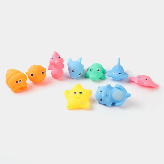 Multi-Color Rubber Soft Toys With Sound | 9PCs