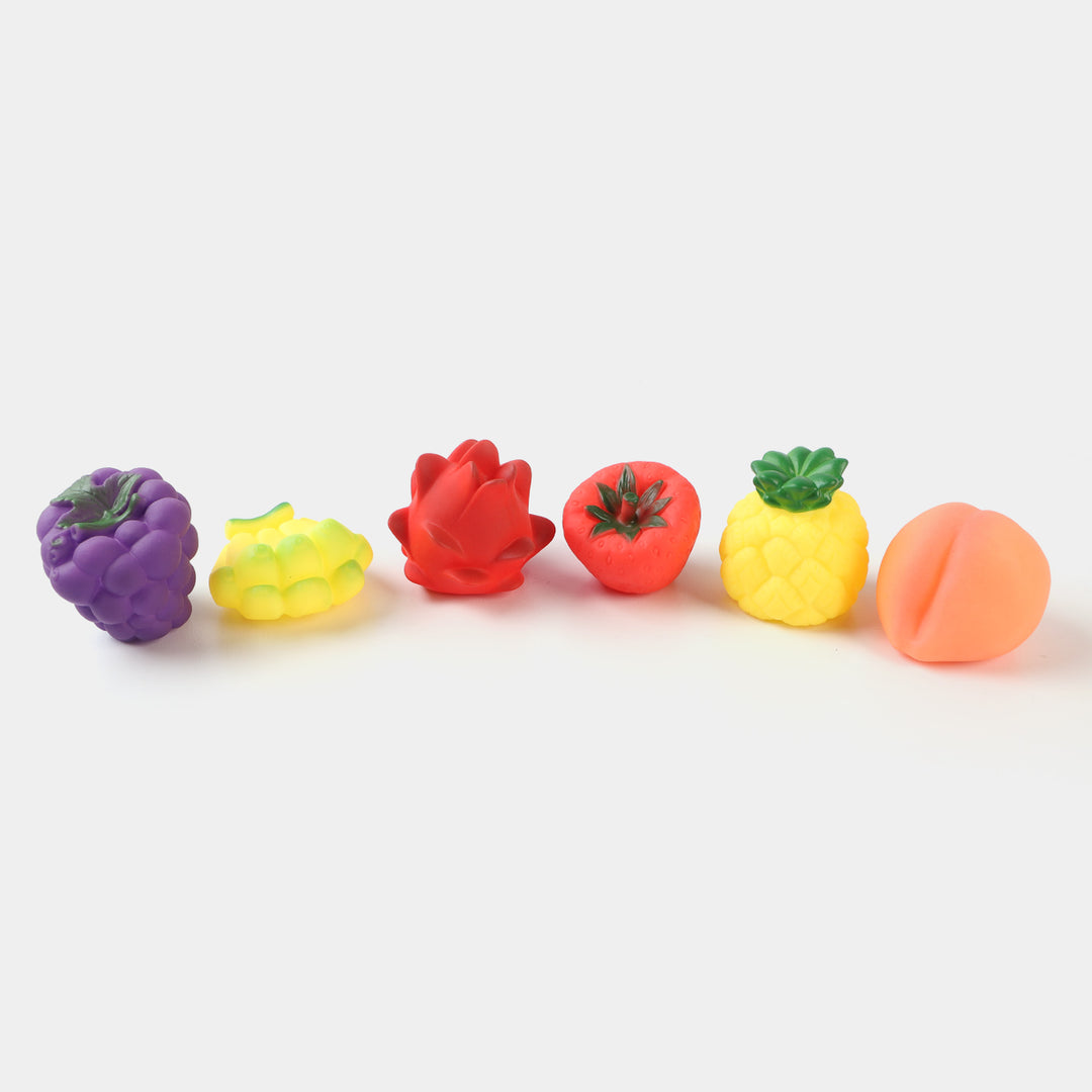 Multi-Color Rubber Soft Toys With Sound | 6PCs