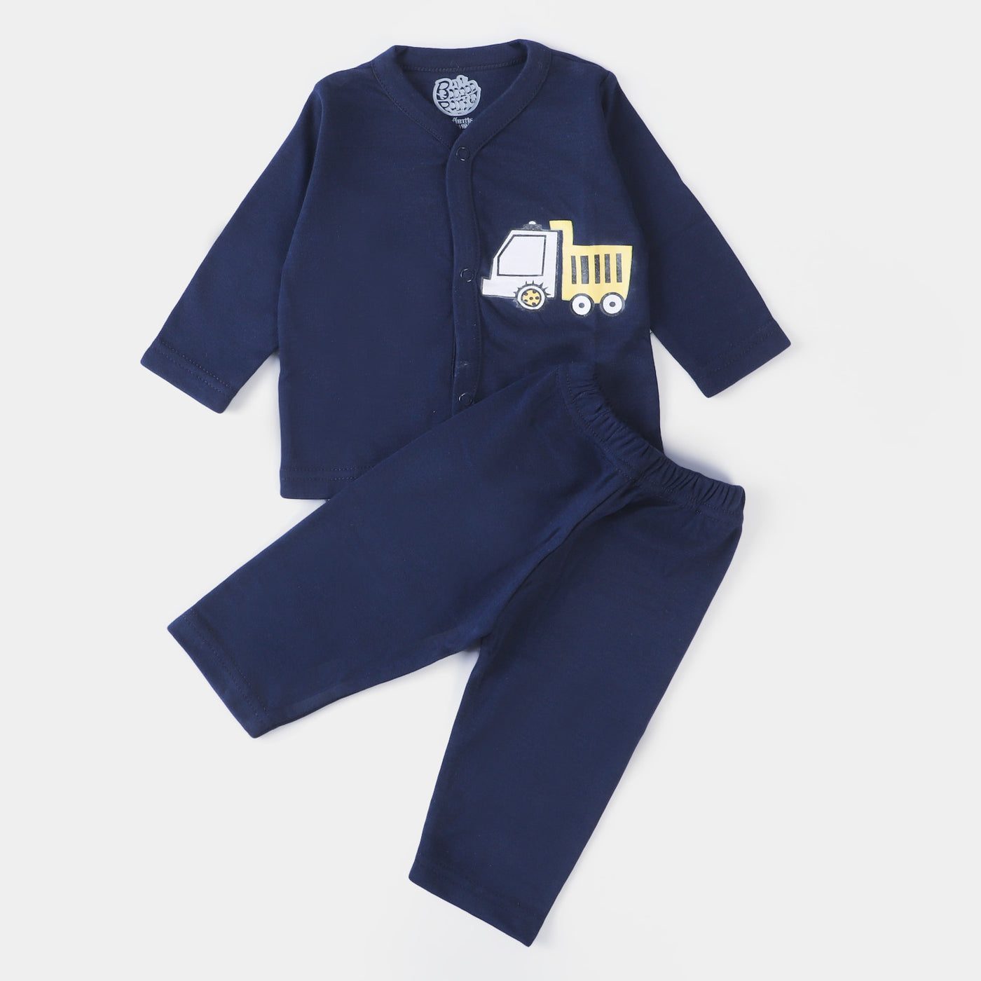 Infant Night Suit 2 Pcs Set - N.Blue