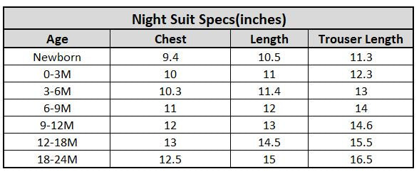 Infant Unisex Night Suit Sport Series Grey
