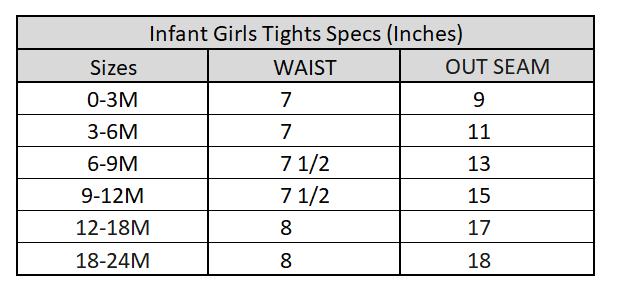 Infant Girls Lycra Jersey Tight Basic-O. Rust