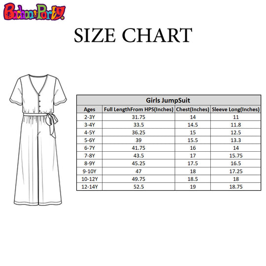 Girls Cotton Jumpsuit - Multi