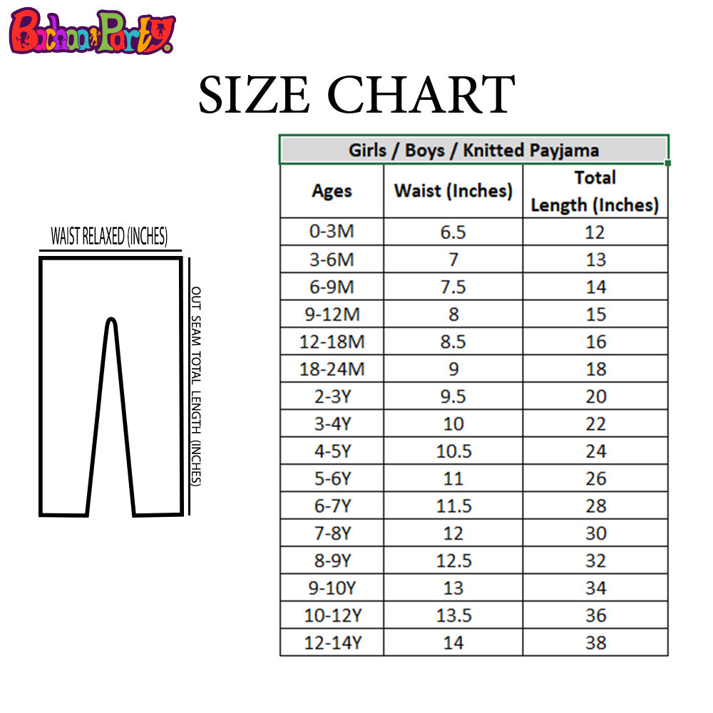 Girls Knitted Night Suit Printed - White