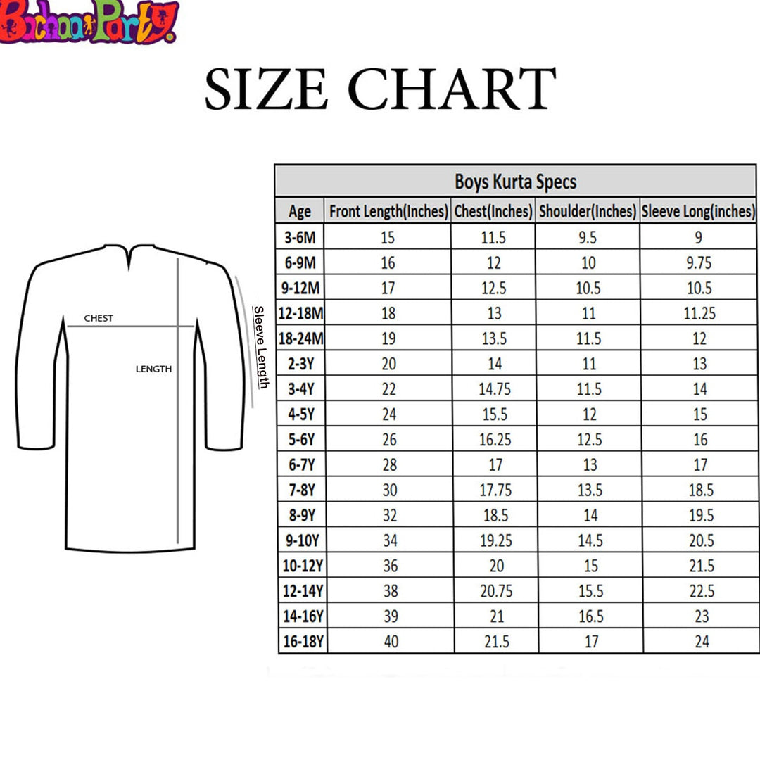 Printed Mexican Kurta For Boys - Breeze