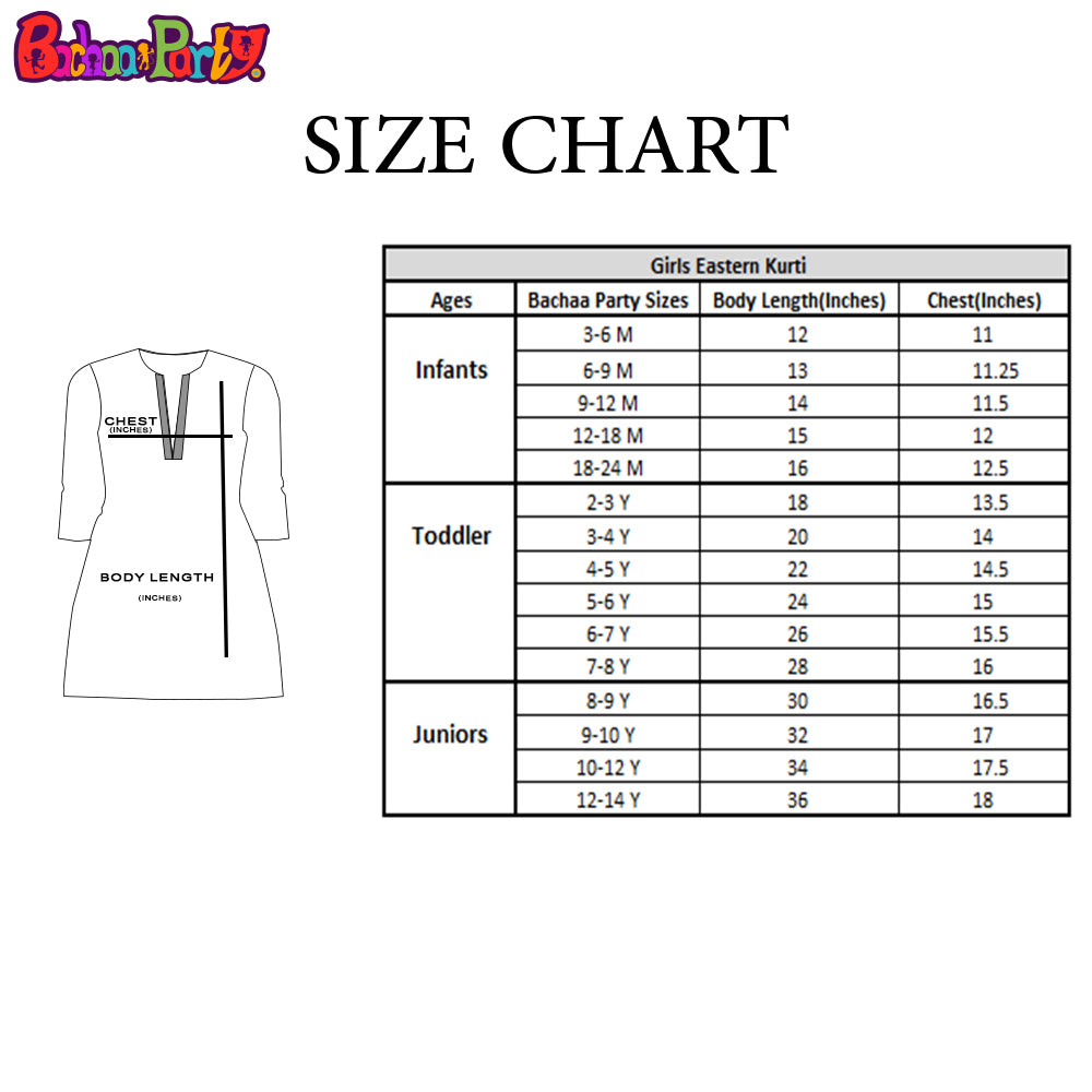 Infant Girls Digital Print Kurti Colours - Multi