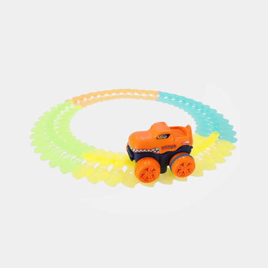 Creative Electric Dinosaur Rail Car For Kids | 54PCs