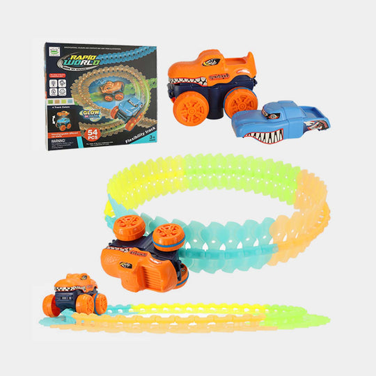 Creative Electric Dinosaur Rail Car For Kids | 54PCs