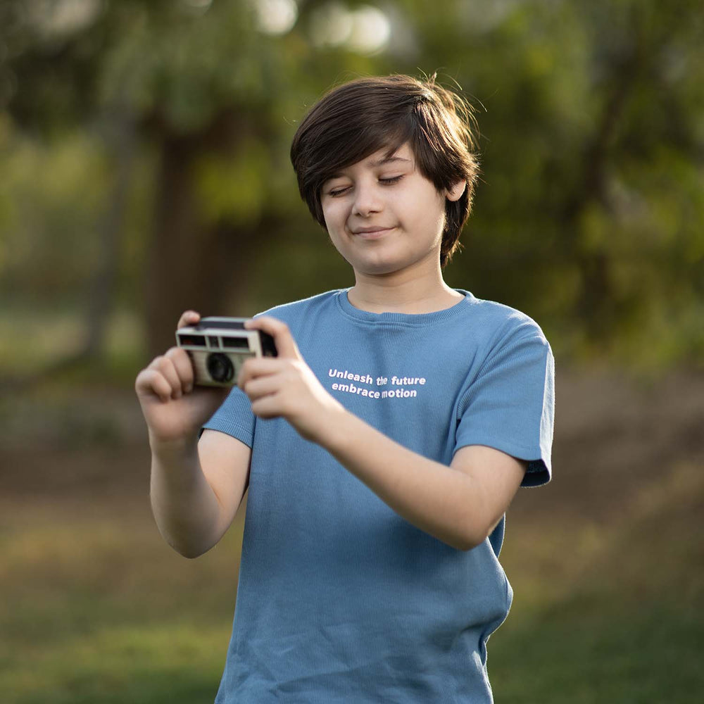 Boys 2x1 Rib T-Shirt (Unleash The Future) – Blue