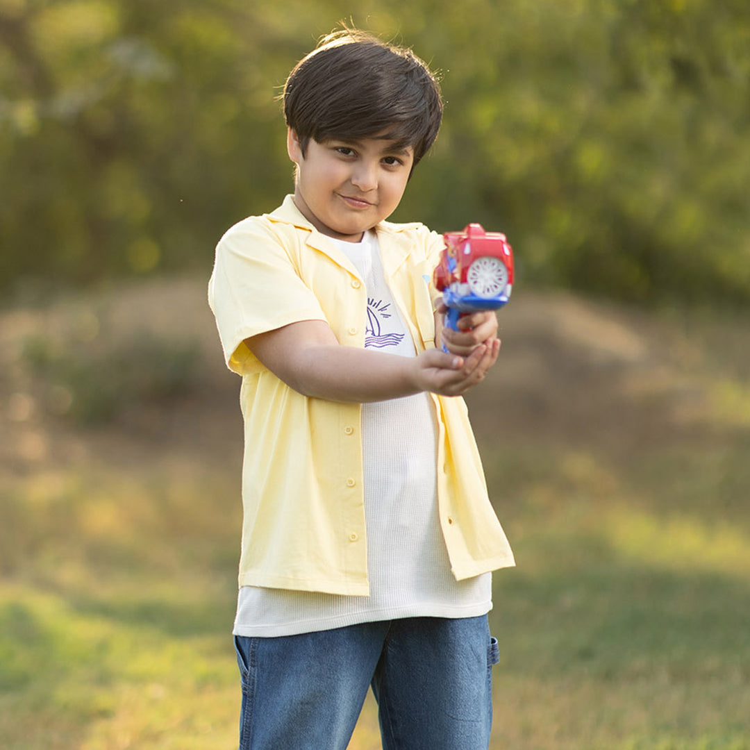 Boys Knitted Shirt Sun Francisco – Yellow