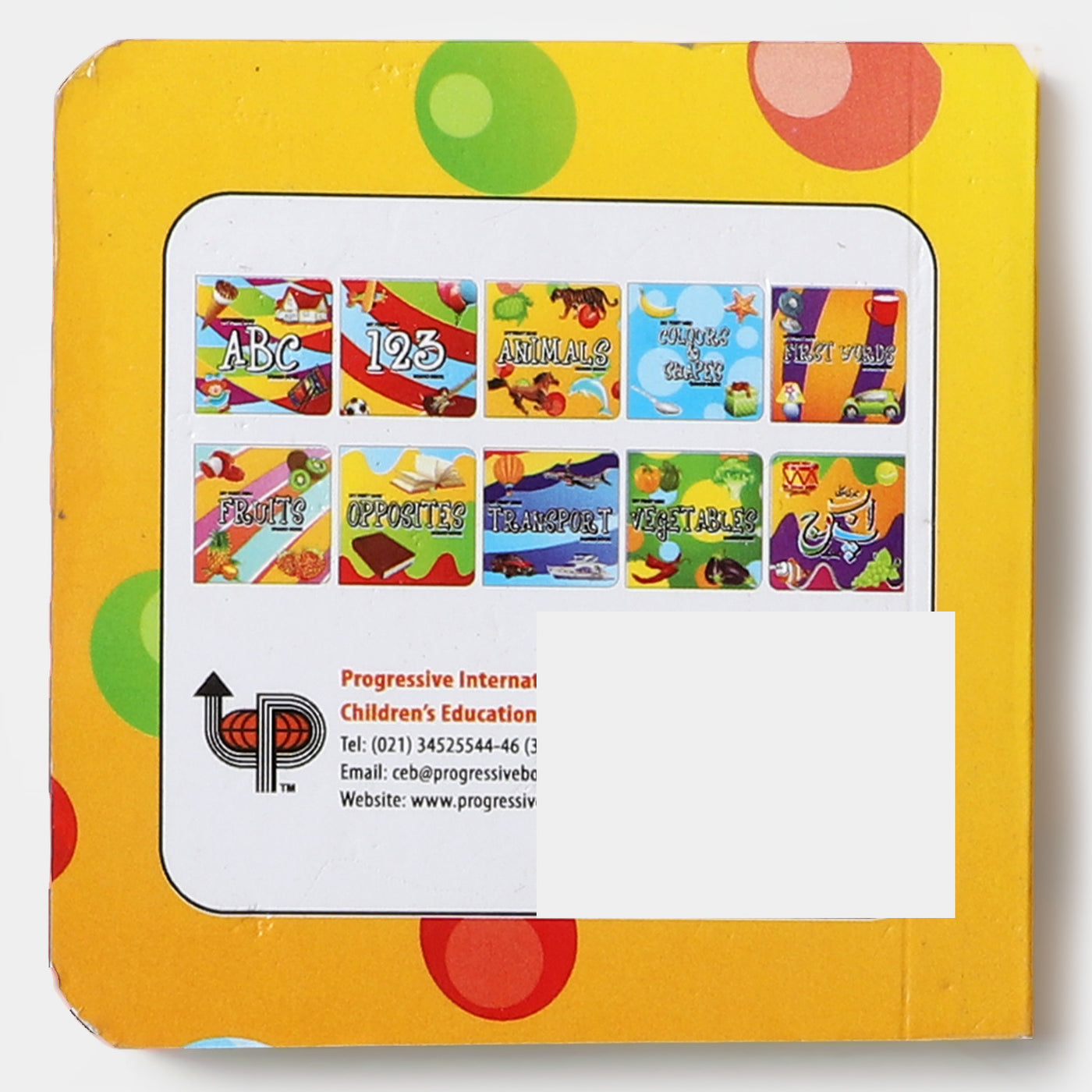 Kids Educational Mini Animal Yellow Board Book