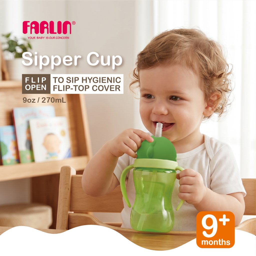 Farlin Sipper Cup With Handle Green | 270ml | 9M+