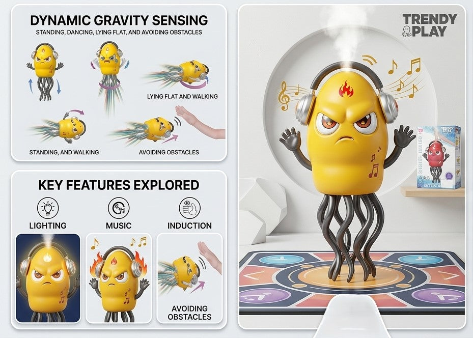 Gravity Sensing Electric Dancing Trendy Squid Toy