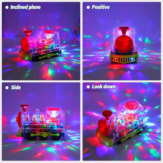 Universal Transparent Gear Train Toy for Kids
