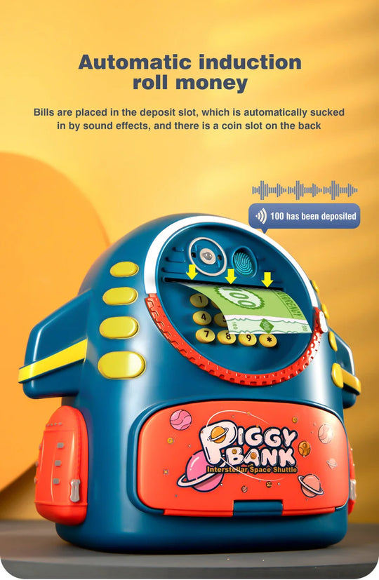 Electric Aerospace Money Bank with Light & Music Toy for Kids