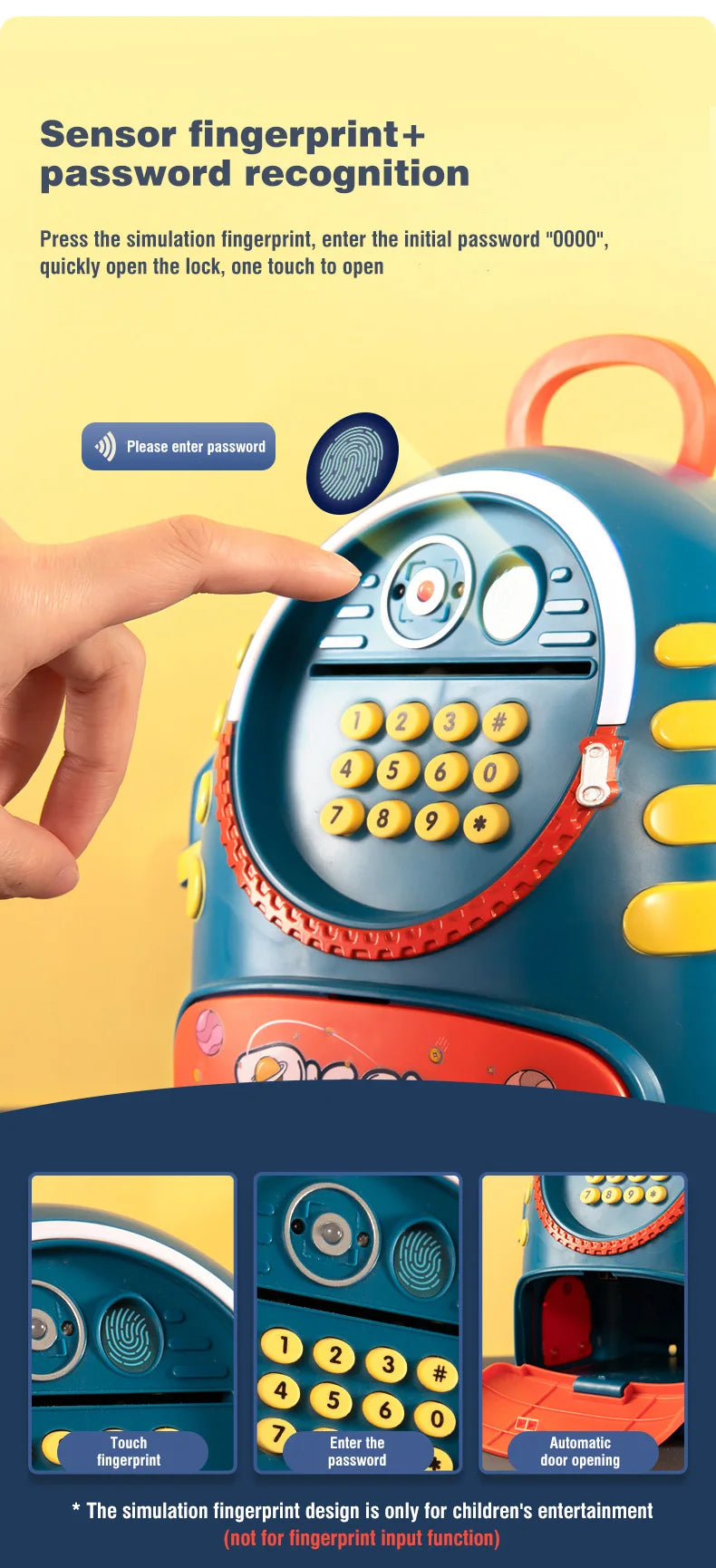 Electric Aerospace Money Bank with Light & Music Toy for Kids