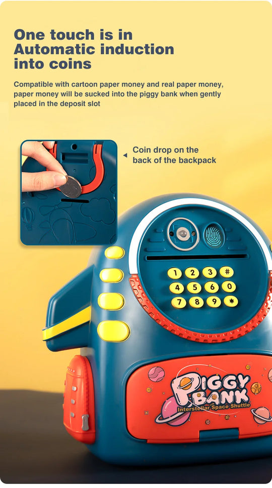 Electric Aerospace Money Bank with Light & Music Toy for Kids