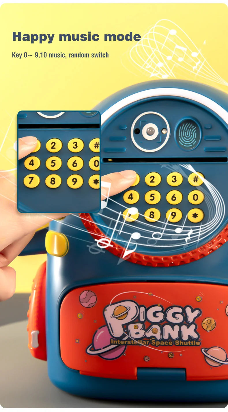 Electric Aerospace Money Bank with Light & Music Toy for Kids