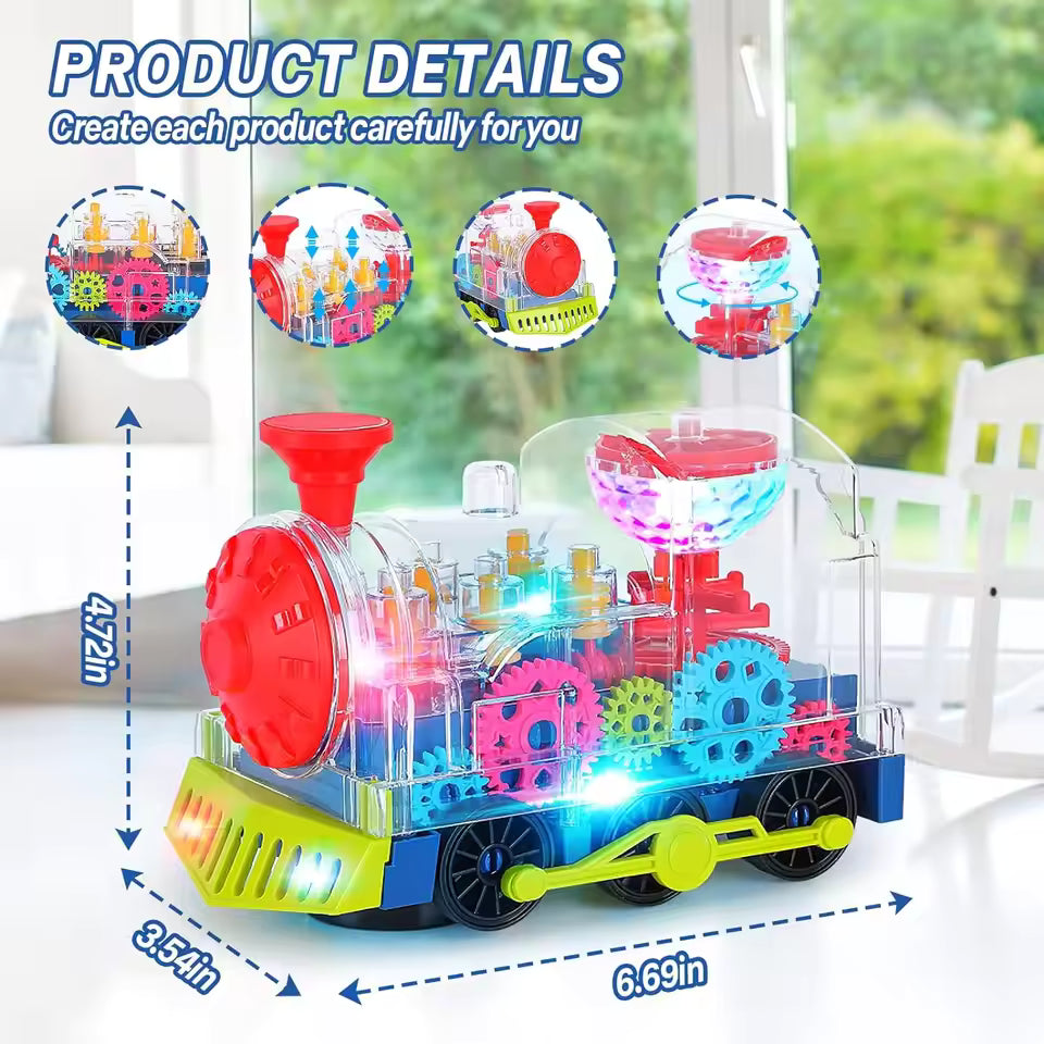 Universal Transparent Gear Train Toy for Kids