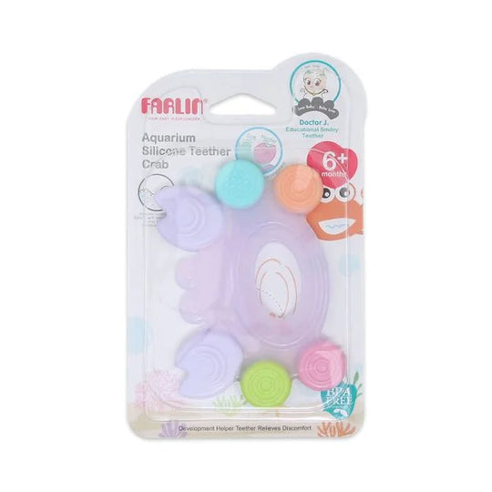 Farlin Silicone Teether – Lavendar Crab