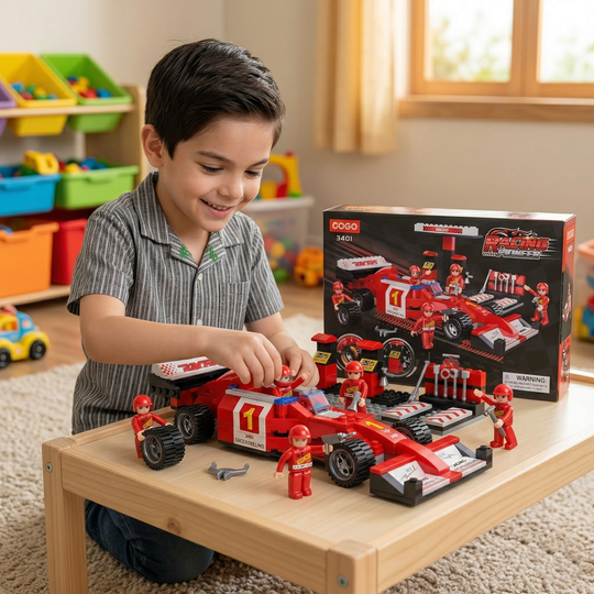 Formula Car Building Blocks Set