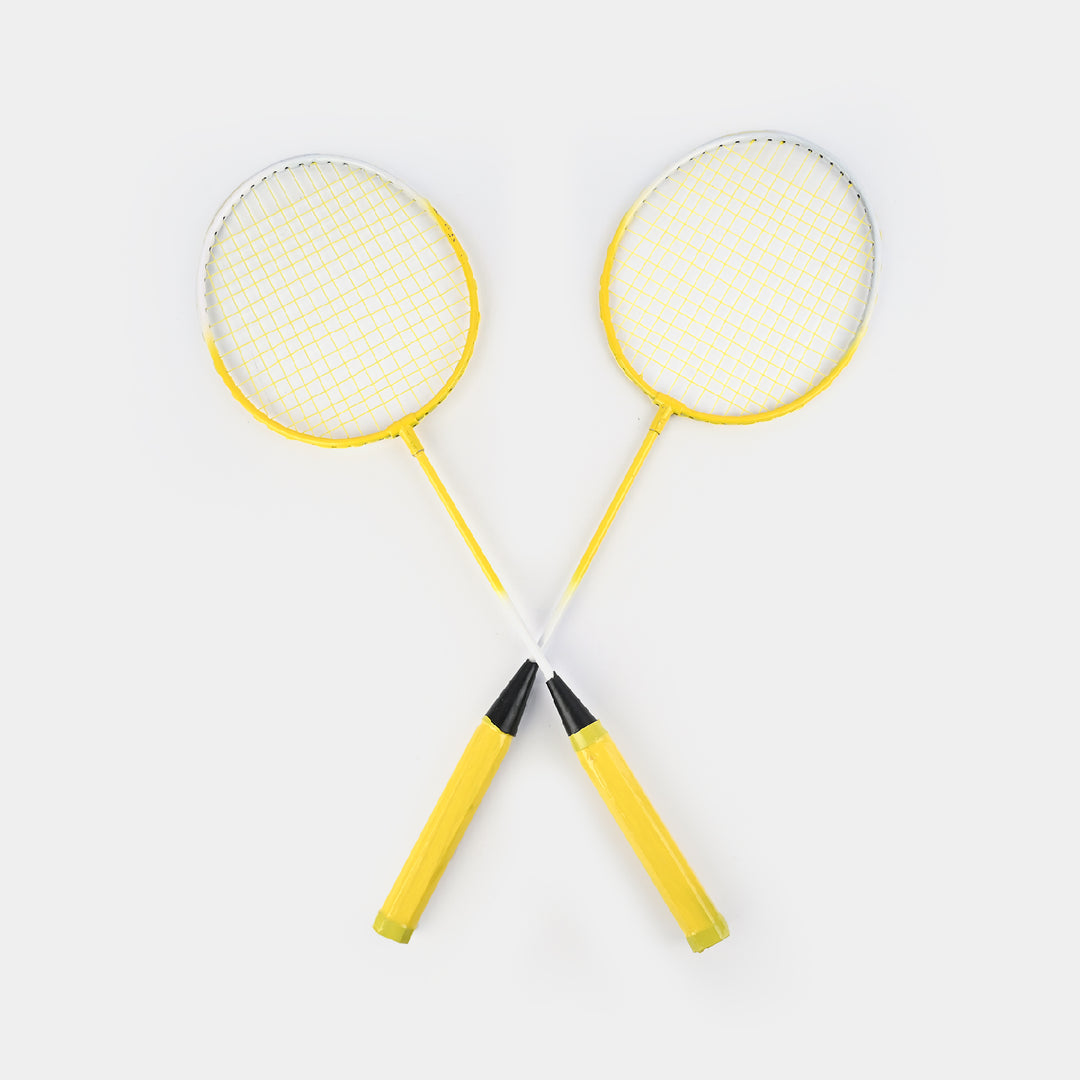 Badminton Racket Pair Junior With Plastic Shuttle