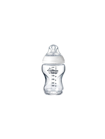 TT 422782 250ML/9Oz GLASS BOTTLE, SLOW FLOW TEAT E-C