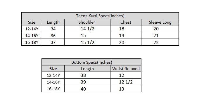 Teen Girls Chiffon 3 PCS Suit-Meher-Blue