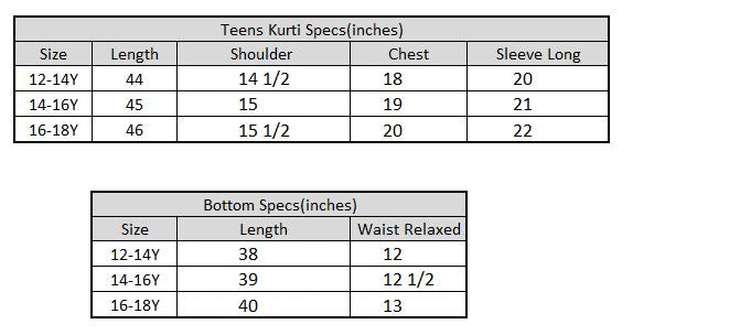 Teen Girls Cotton 2 PC Suit-Petals-White