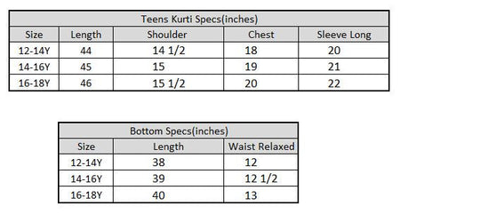 Teen Girls Cotton 2 PC Suit-Petals-White