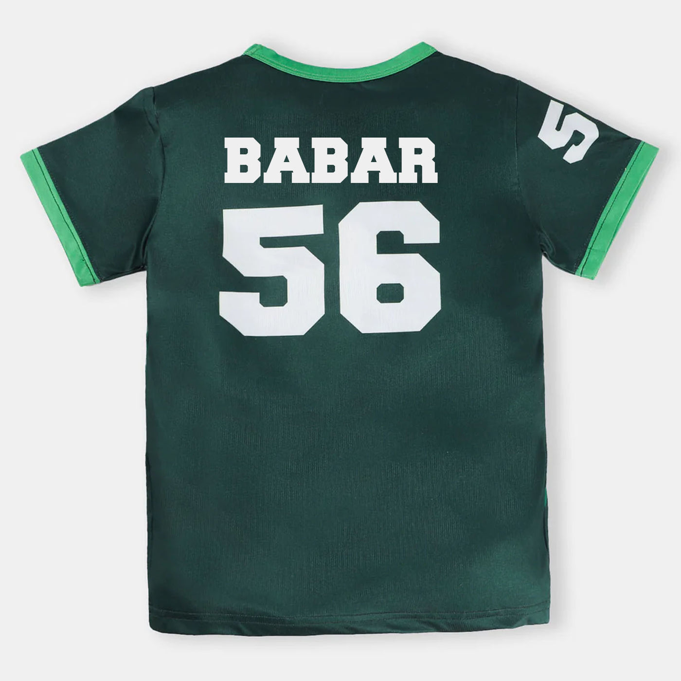 Unisex Micro Fiber Cricket T-Shirt Babar Azam-Green