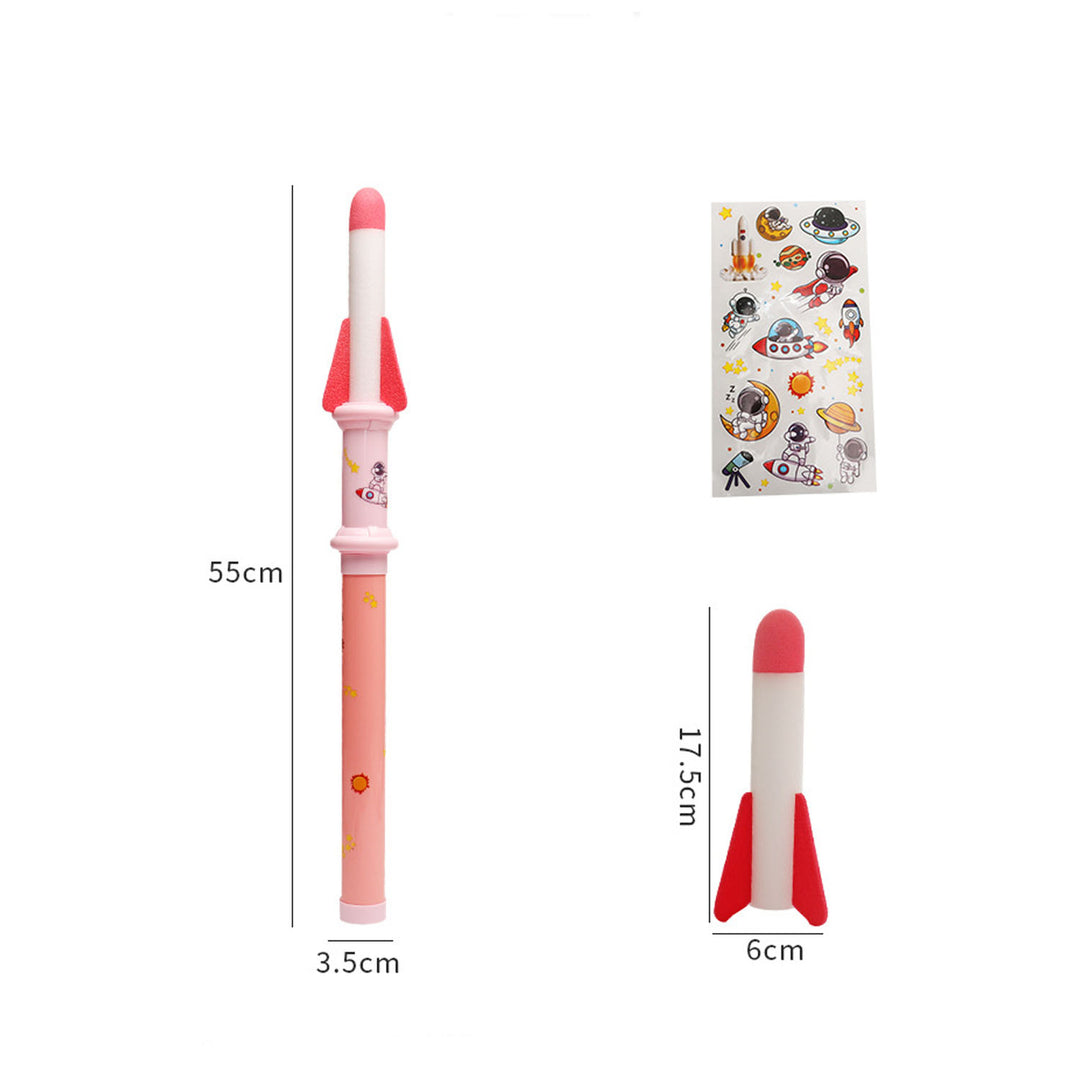 Kid Air Flying Rocket Hand Pull Air Pump Launcher Toy