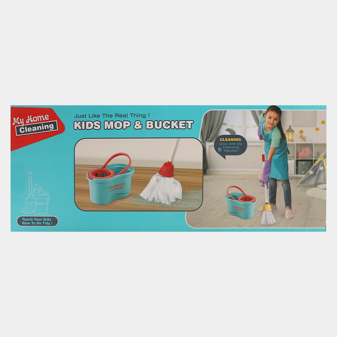 Floor Mop Bucket Play Set For Kids