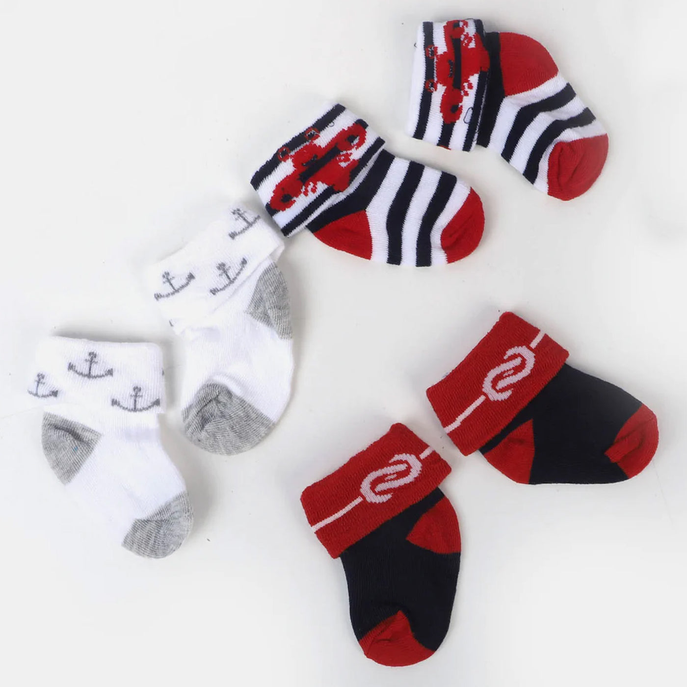 Infant Baby 3 Pair Socks | 0-12M