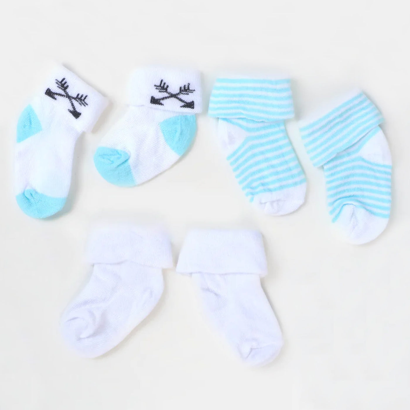 Infant Baby 3 Pair Socks | 0-12M